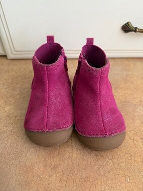 Stride Rite Soft Motion Berry Sparkle Ankle Boots